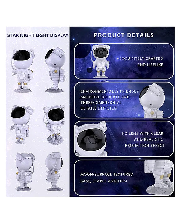 Astronaut Light Projector, 360° Rotating Astro Allen Projector, Two Timing Modes, Multiple Modes for Baby and Children's Rooms, Starlight Projector