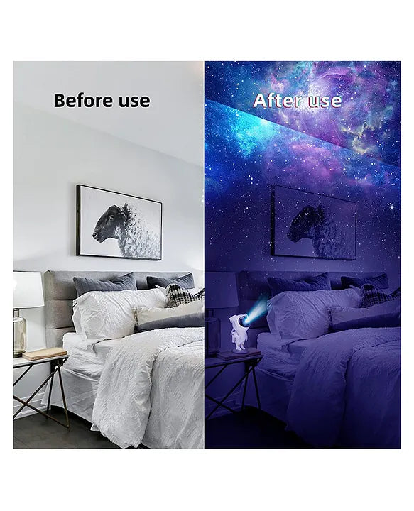 Astronaut Light Projector, 360° Rotating Astro Allen Projector, Two Timing Modes, Multiple Modes for Baby and Children's Rooms, Starlight Projector