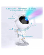 Astronaut Light Projector, 360° Rotating Astro Allen Projector, Two Timing Modes, Multiple Modes for Baby and Children's Rooms, Starlight Projector